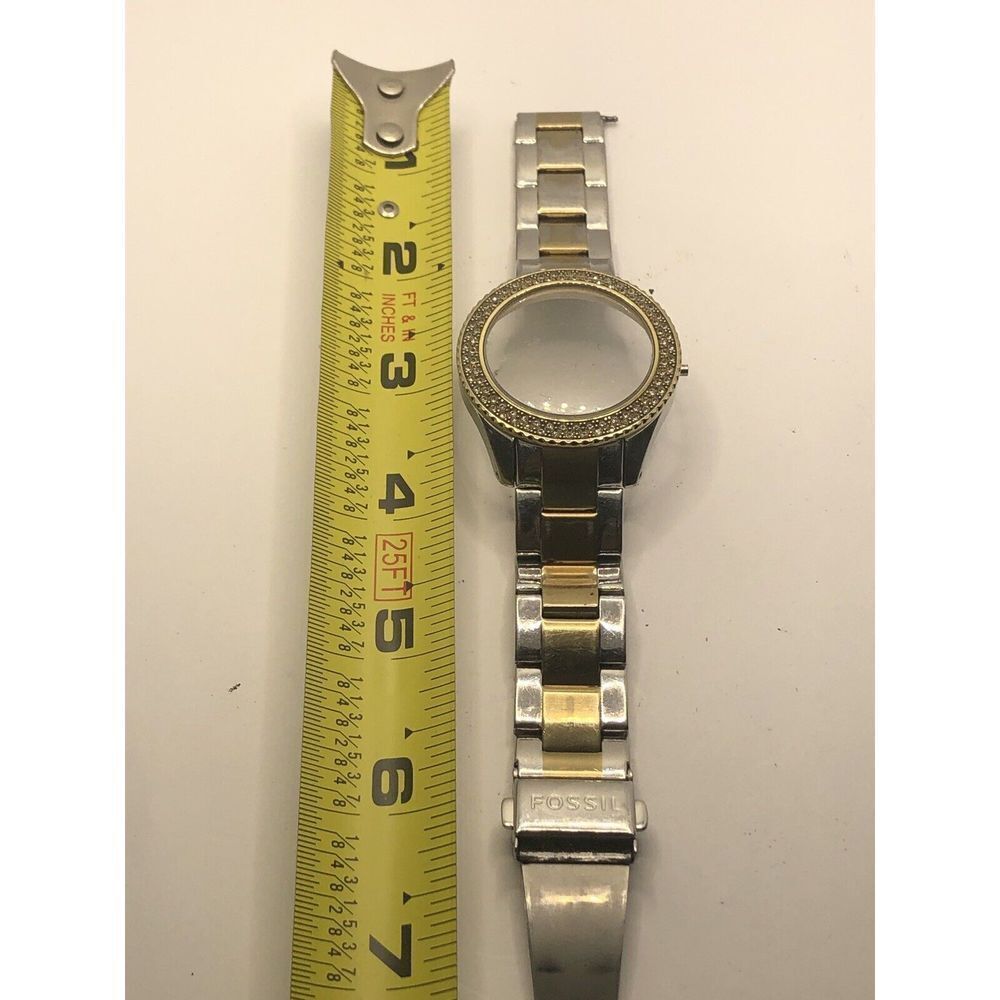 Authentic Fossil Watch Parts Case 38mm Band 18mm clasp Crystal Links GY277